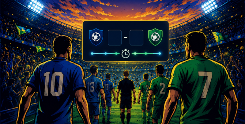 Ilustración de un marcador de fútbol